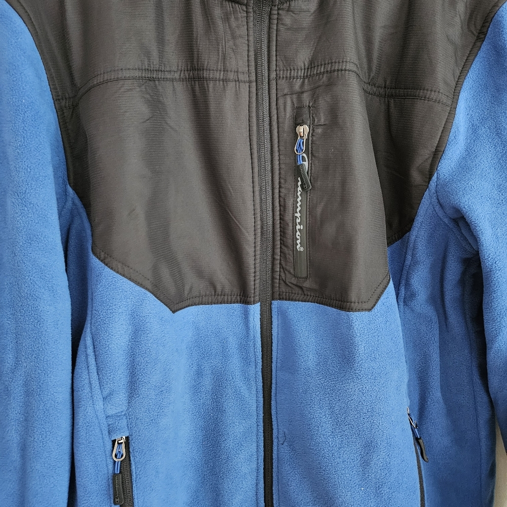 Champion Jacket Arctic Mens Fleece Jacket Blue and Black size Medium NWT - Picture 3 of 5